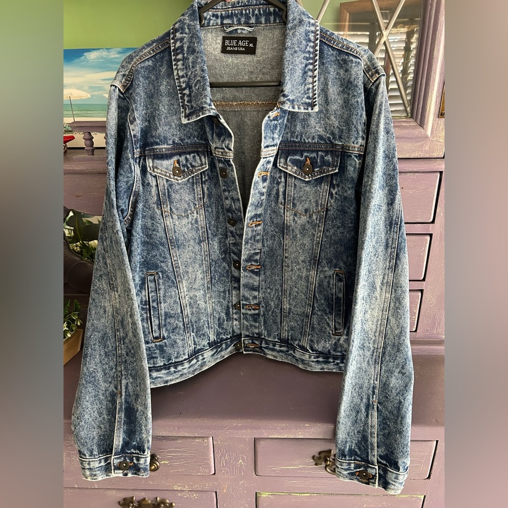 Angel wing sequin denim jacket